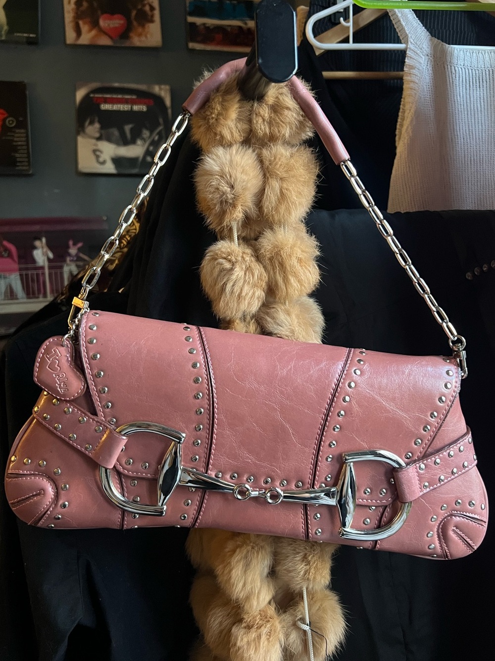 Y2K RARE Rina Rich Horsebit Shoulder Bag